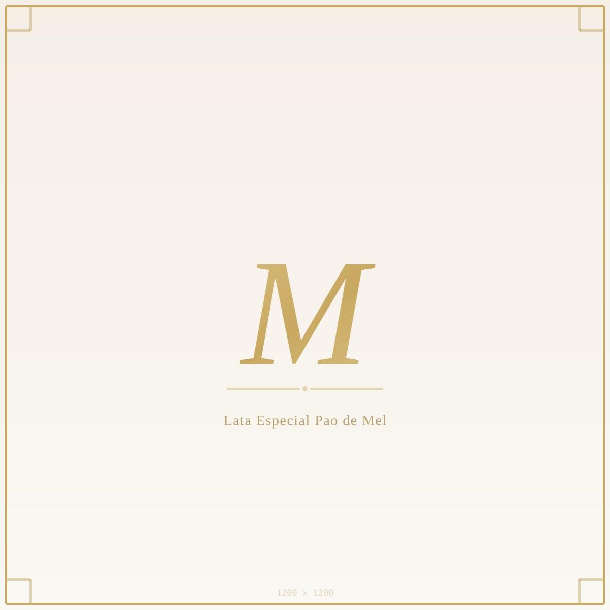 Lata especial Pao de Mel Milcre em dourado